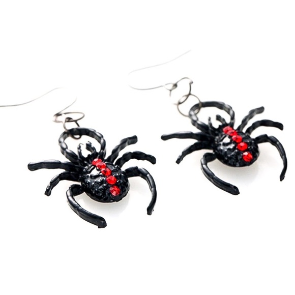 GlitzBlitz Boutique Jewelry - 2/$20!  Black Widow Spider Dangle Earrings